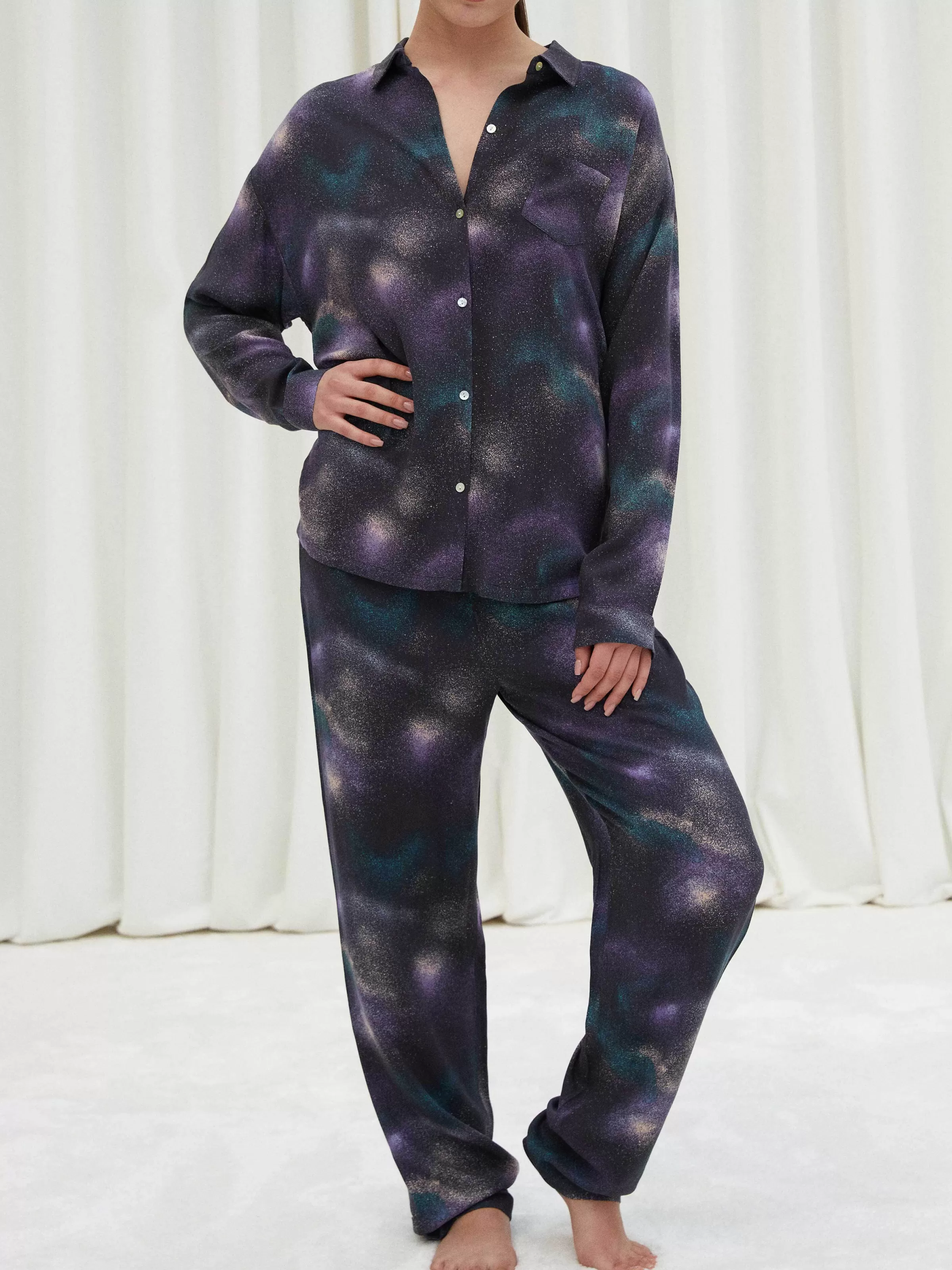 Darjeeling Céleste - Chemise de pyjama< Hauts De Pyjama