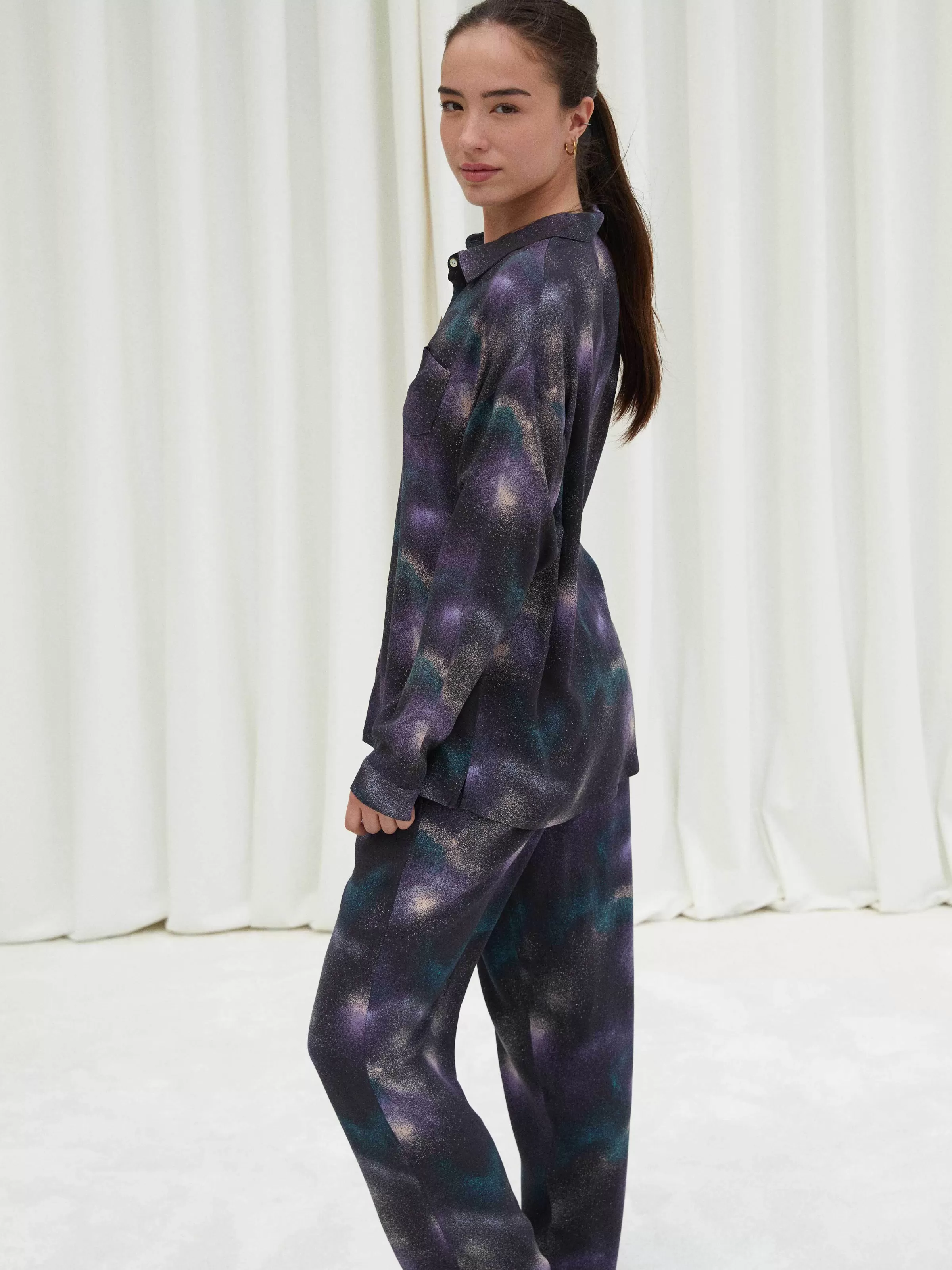 Darjeeling Céleste - Chemise de pyjama< Hauts De Pyjama