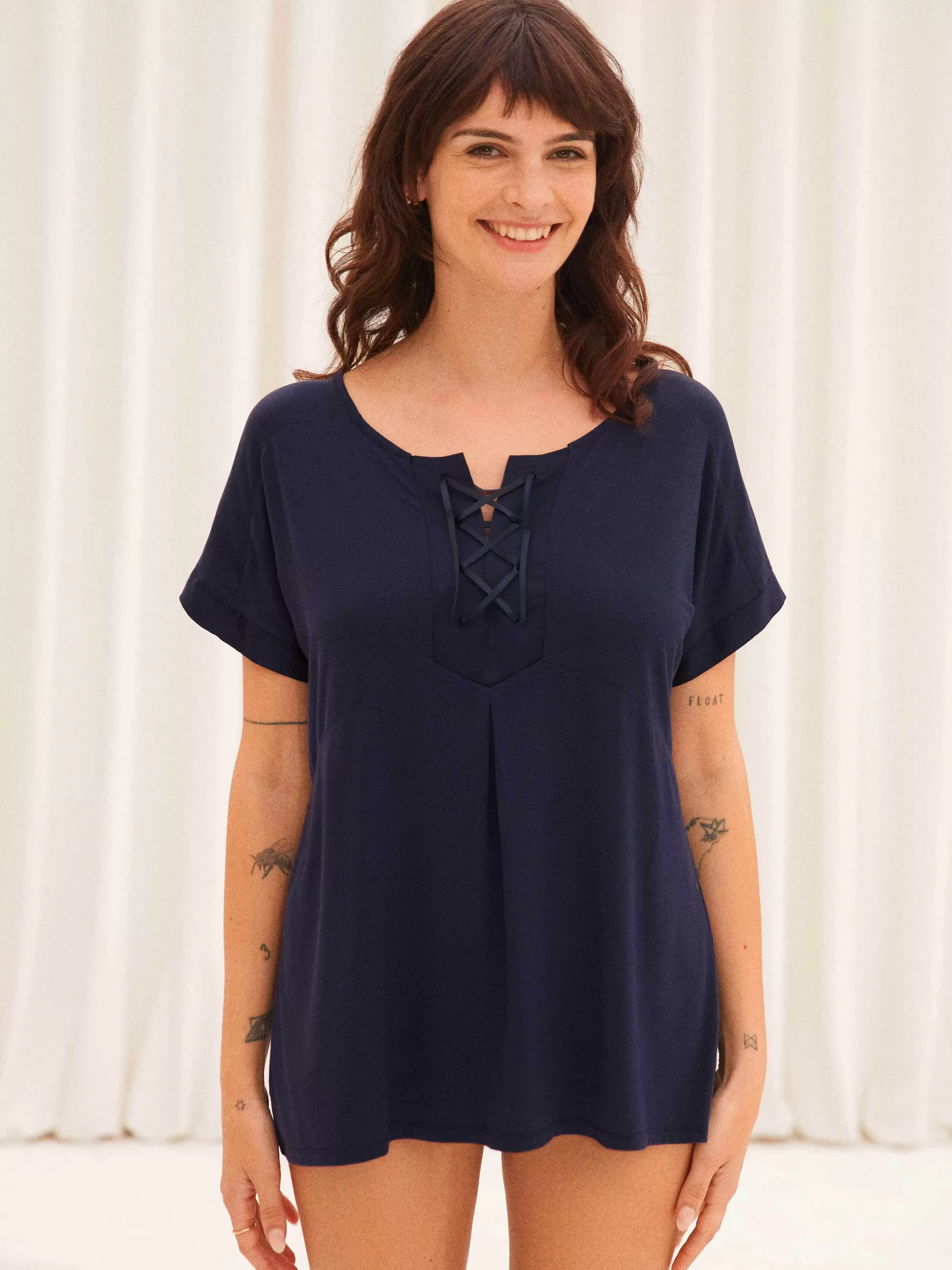 Darjeeling Océan - T-shirt de pyjama à manches courtes< Hauts De Pyjama